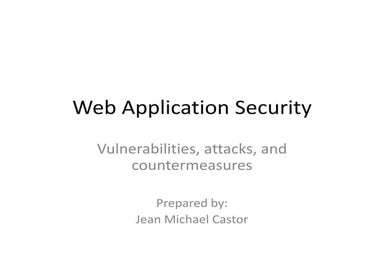 Web application security