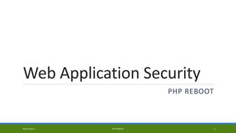 Web application security