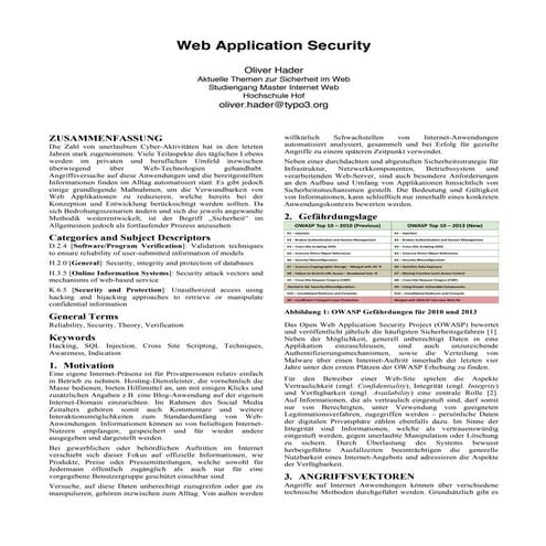 Web application security | PDF