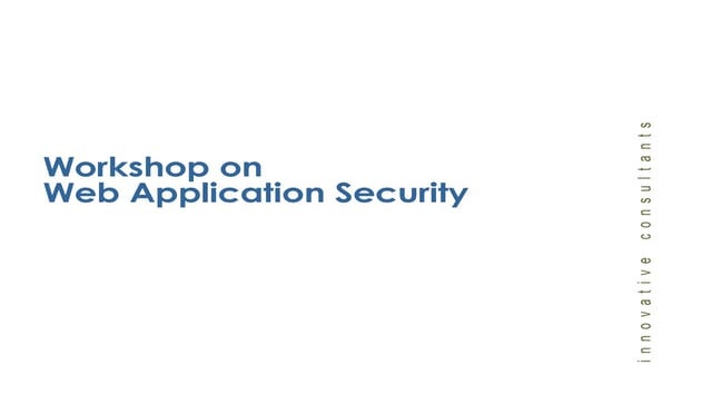 Web Application Security