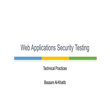 Web applications security conference slides | PPT