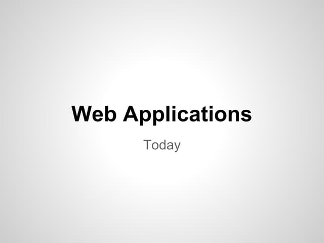 Web Applications
