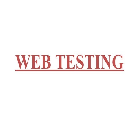 Webapplicationtesting