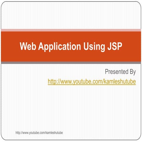 Web application using JSP | PPT