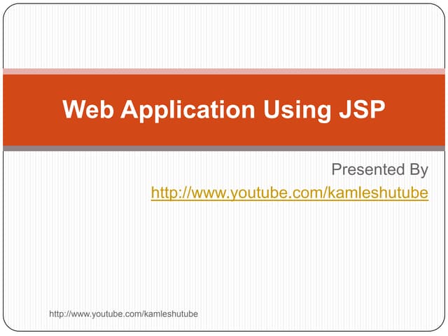 Web application using JSP