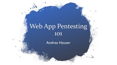 Web Application Penetration Testing - 101