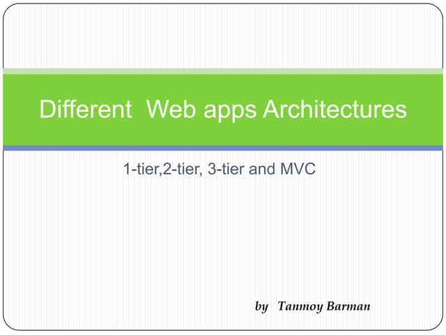 Web apps architecture