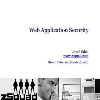 Web Application Security with PHP