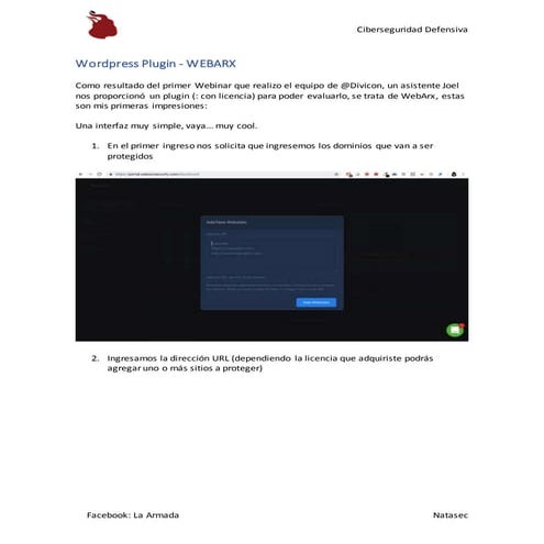 Comentarios acerca de WebArx - Plugin de seguridad para Wodoress