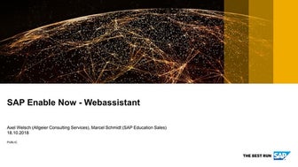Der SAP Enable Now Webassistent