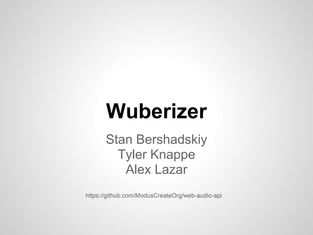 Web audio app preso