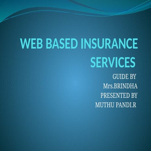 web based insurance service presentation