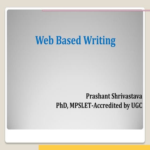 Web based writing 