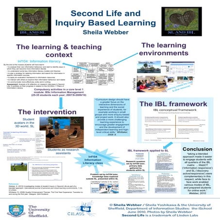 Second Life and Inquiry Based Learning