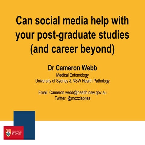 Can social media help with post-graduate studies?