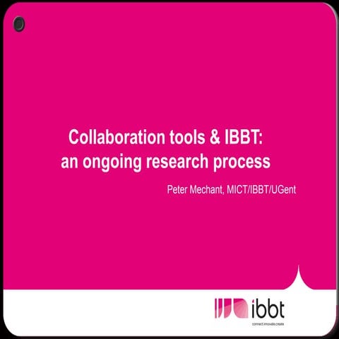 Break out Collaboration Tools - Peter Mechant 