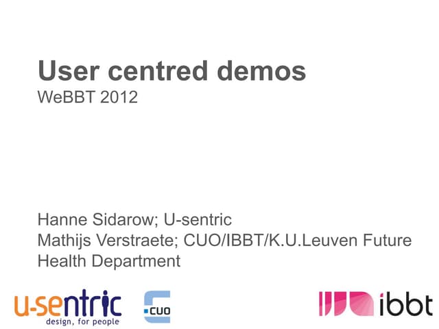 Webbt user_centred_demos