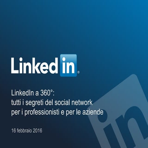 Webcast linked in per i professionisti e per le aziende