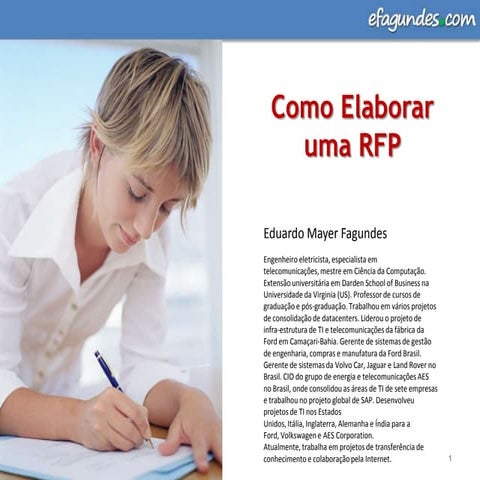 Como elaborar uma RFP | PPTX