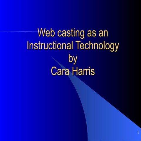 Webcasting in Education | POT