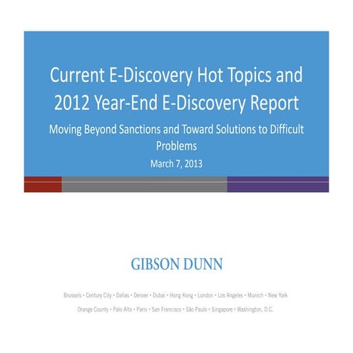 Webcast Slides--Gibson Dunn 2012 Year-End Report and Hot Topics