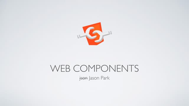 Brownbag on basics of web components