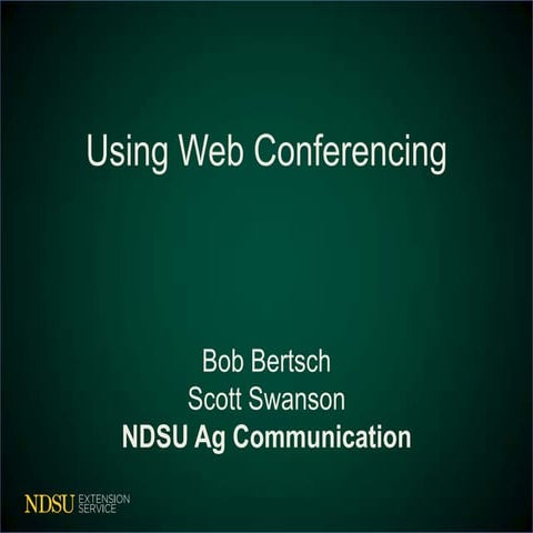 Using Webconferencing at NDSU