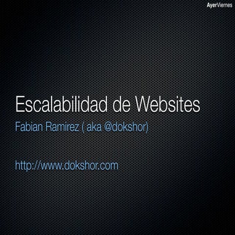 Escalabilidad de Websites