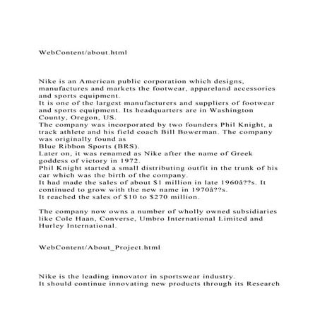 WebContentabout.htmlNike is an American public corporat.docx