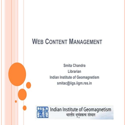 Web content management