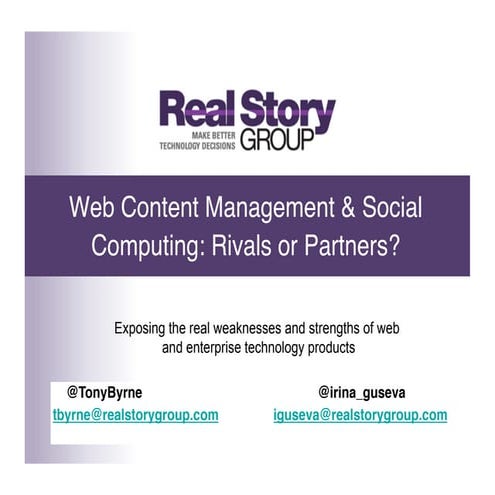 Web content management_wcm_social_computing_rivals_or_partners