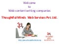 Web content writing companies in india Web content writing companies in india