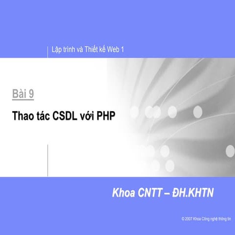 Web course   php & csdl