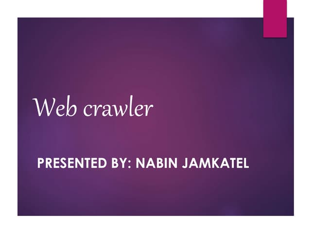 Web crawler and applications