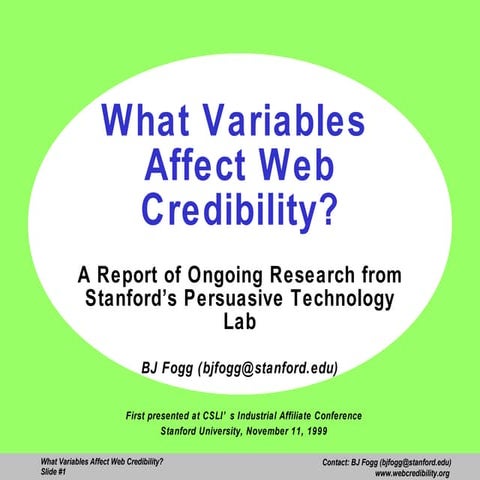 Web Credibility Variables Public
