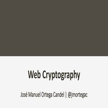 Web cryptography | PDF