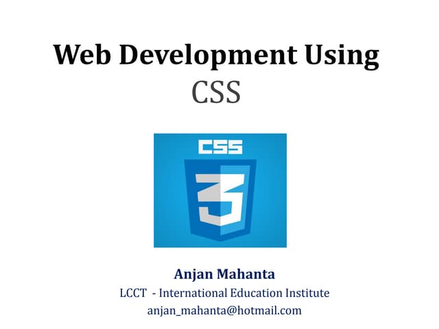 Web Development Using CSS3