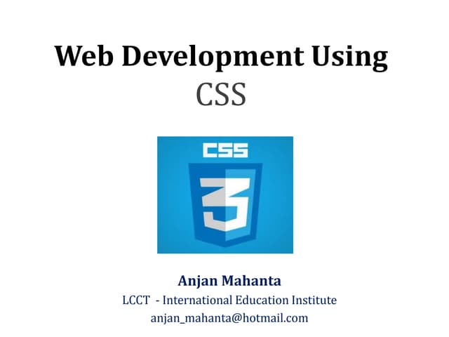 Web Development Using CSS3