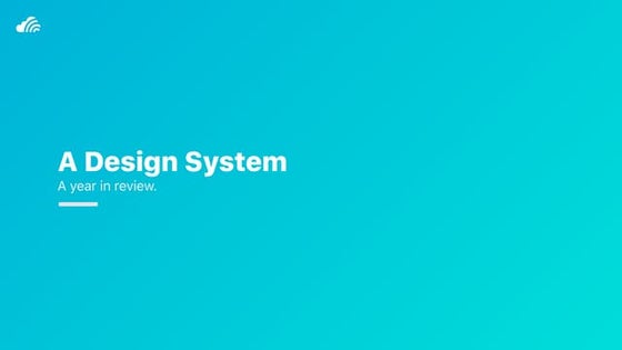 A design system. A year in review.