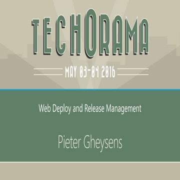 Web Deploy for releasing web applications