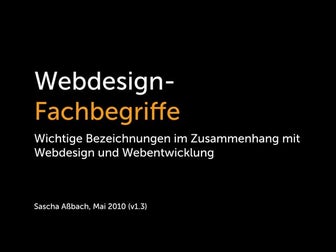 Webdesign Fachbegriffe