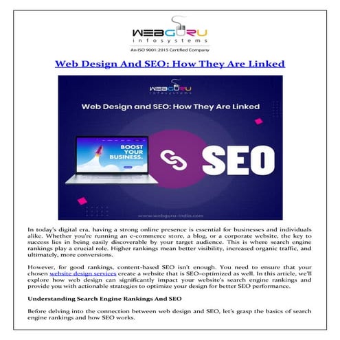Web Design and SEO: How They Are Linked