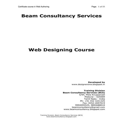 Web design course book | PDF | Internet | Computing