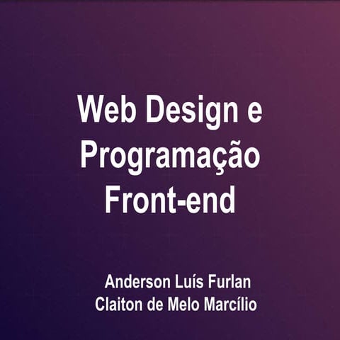 Web design e Programação front-end