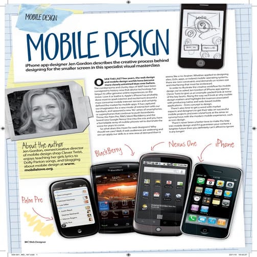 Mobile GUI Design - Web Designer Magazine Article