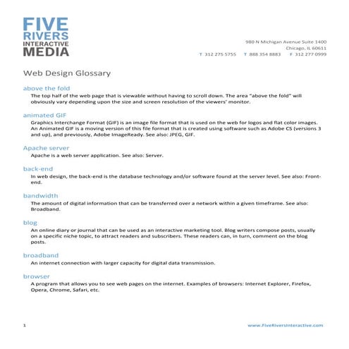 Web designglossary