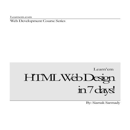 Web design in 7 days | PDF