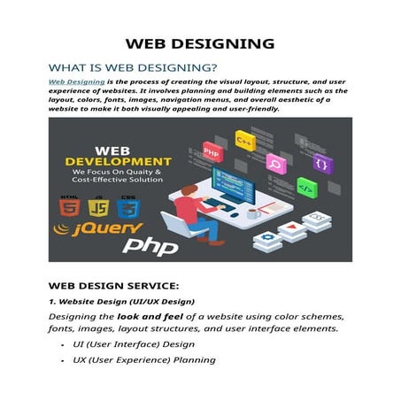 WEB DESIGNING COUSRE IN EXCELLENCE TECH.
