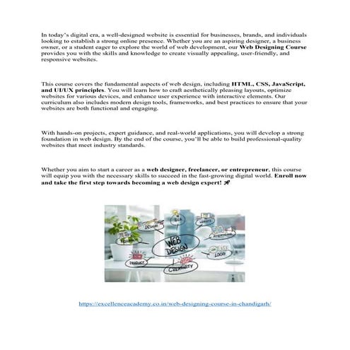 Web designing course in Chandigarh . . .