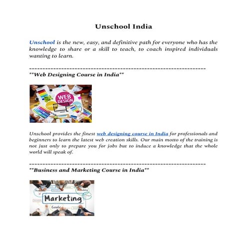 Web Designing Course in India